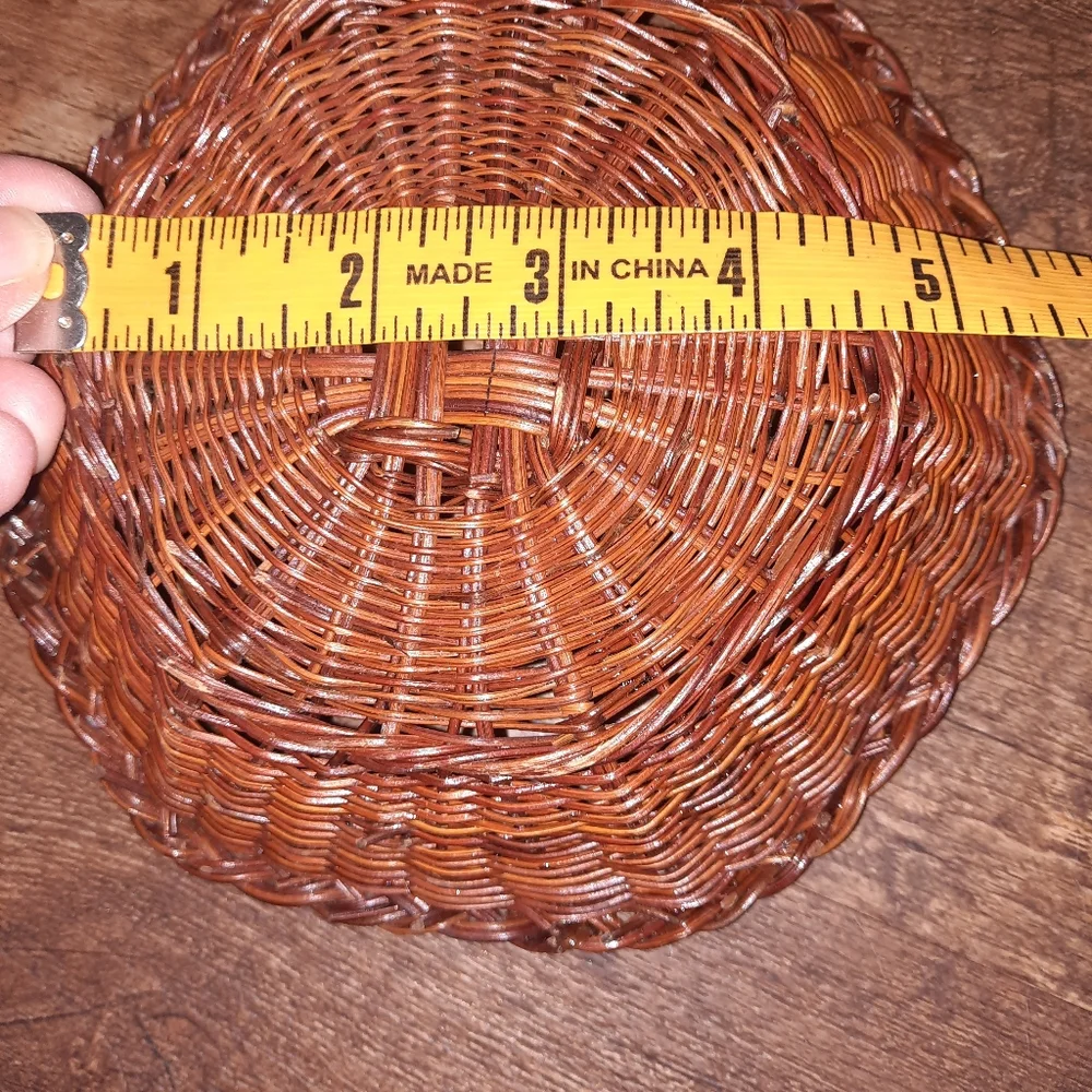 Woven Rattan Wall Basket Set - Brown